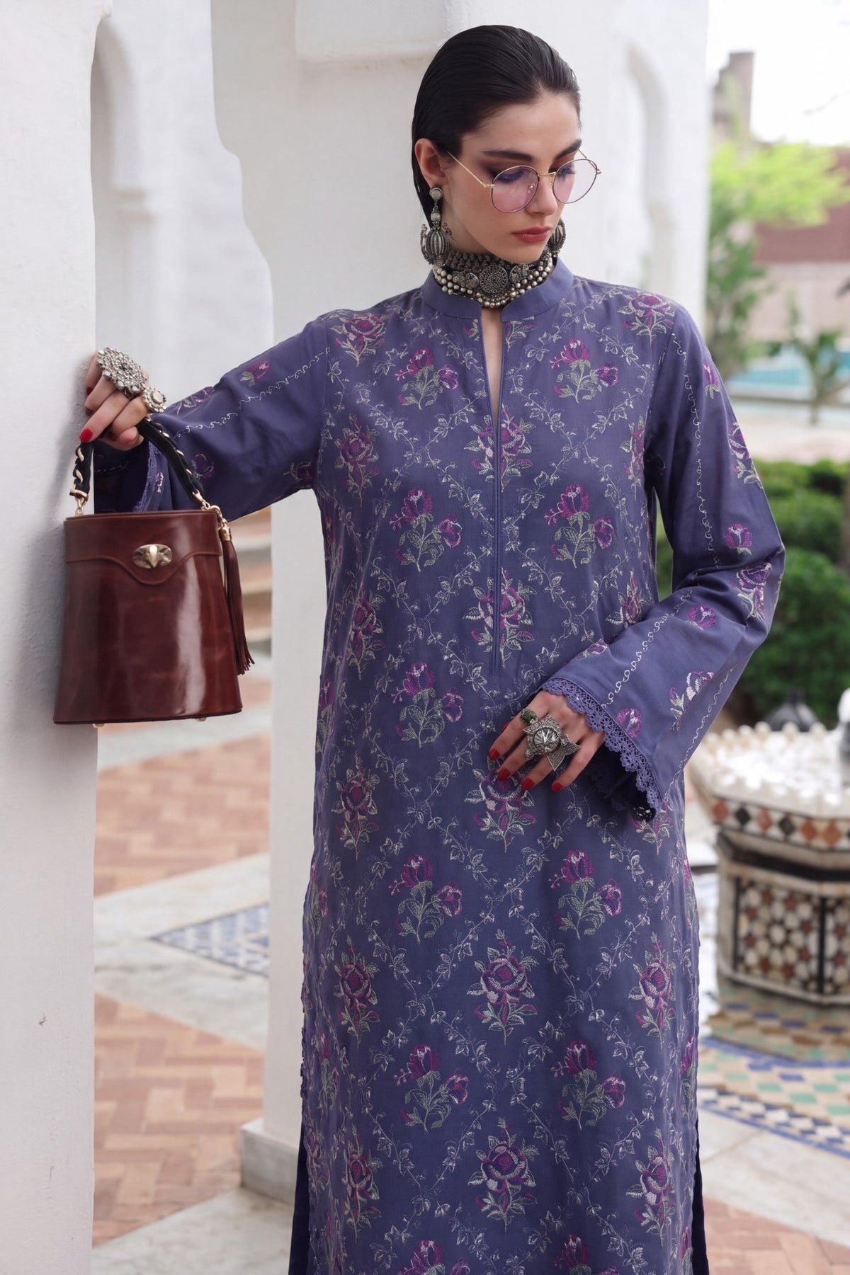 Safwa KEG-19 Olive Khaddar suit fabric