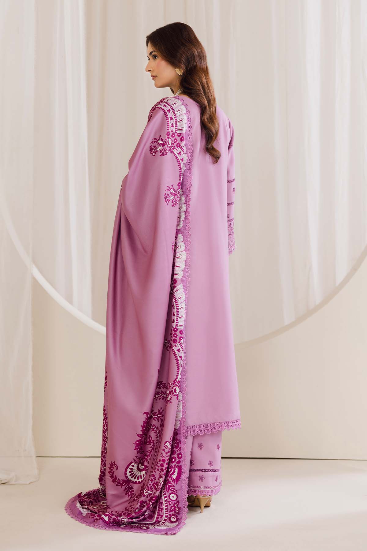 Peridot Cotray 597-A Unstitched 3-Piece Embroidered Slub Linen Suit - Al-Zafar Fabrics