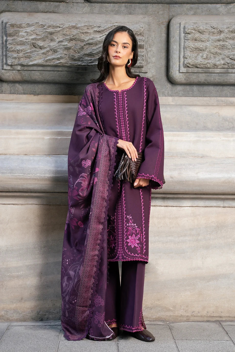 Rang Rasiya Meet Me In Istanbul – Unstitched Linen 3-Piece Suit | MAUVE