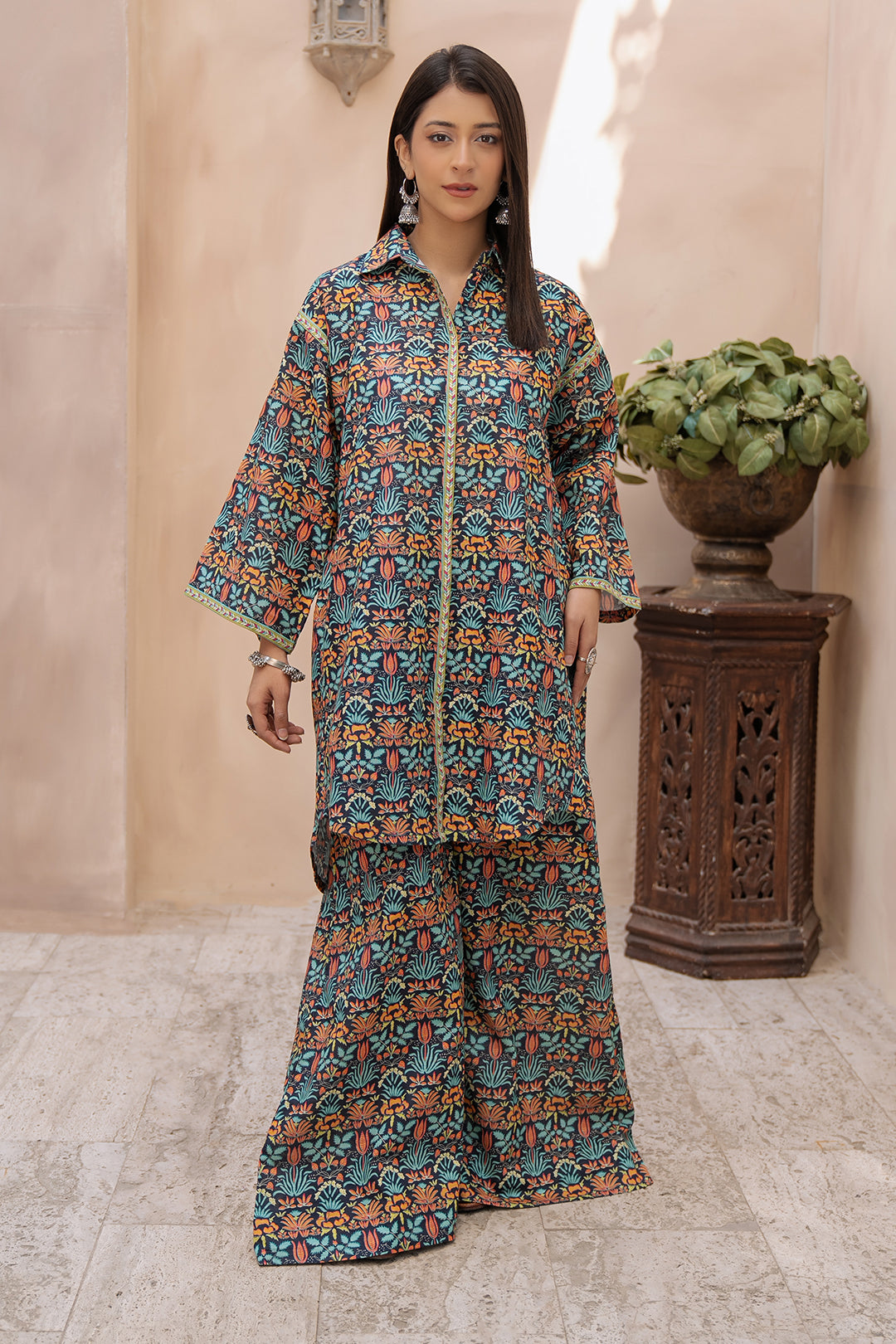 Zellbury Khaddar printed 2 piece shirt shalwar WUW24X20433 full outfit