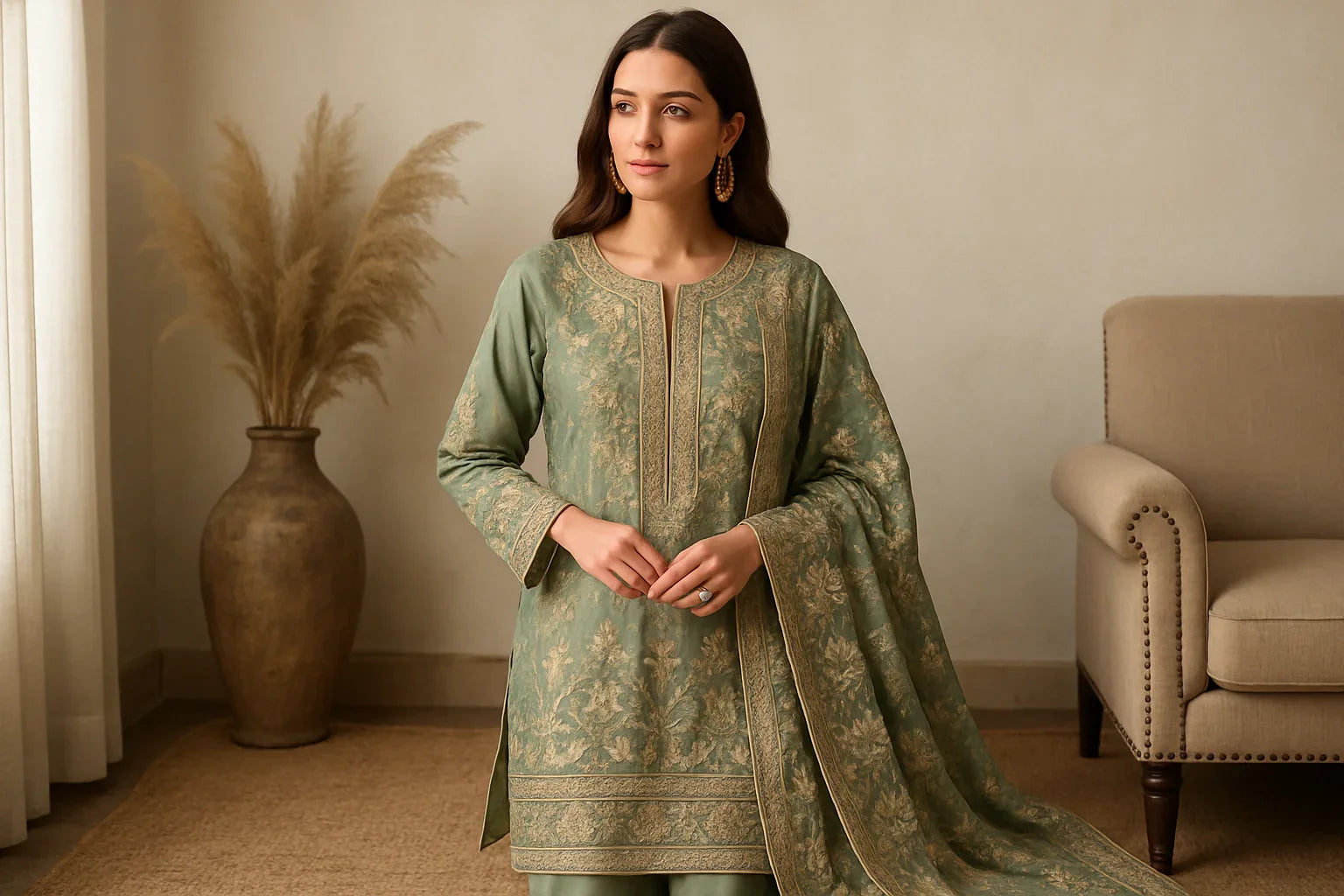 Pakistani Embroidered Suits Styling Tips for Every Occasion - Al-Zafar Fabrics