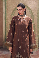Safwa KEG-17 Olive Khaddar suit fabric