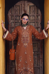 Safwa KEG-13 Olive Khaddar suit detail