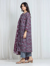 Edenrobe Grey Printed Khaddar Suit Image 5