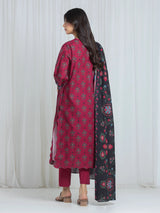 Edenrobe Pink Printed Khaddar Suit Image 6