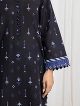 Edenrobe Black Printed Khaddar Suit 3 Piece Unstitched – Image 4