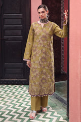 Safwa KEG-18 Olive Khaddar suit front
