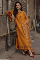 Peach leather 3-piece unstitched suit CSL6-03 – view 4
