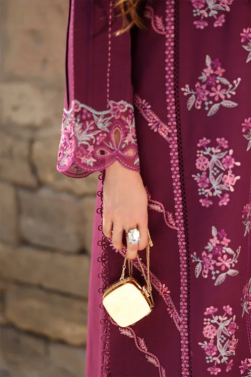 Rang Rasiya Carnation 3Pc Embroidered Karandi Suit D-09 Affogato - Al-Zafar Fabrics