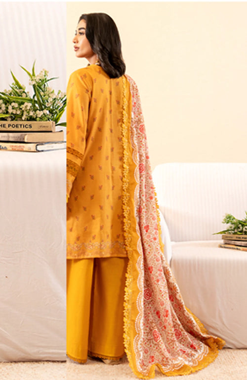 Mausummery Unstitched 3-Piece Digital Printed Khaddar Suit – Amber | Winter Collection - Al-Zafar Fabrics