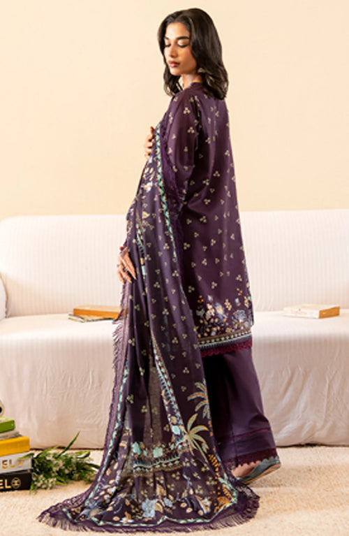 Mausummery Unstitched 3-Piece Digital Printed Khaddar Suit – Amethyst | Winter Collection - Al-Zafar Fabrics