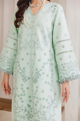 Peridot Cotray 597-B Unstitched 3-Piece Embroidered Slub Linen Suit - Al-Zafar Fabrics
