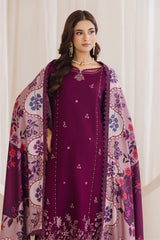 Peridot Cotray 595-B Unstitched 3-Piece Embroidered Slub Linen Suit - Al-Zafar Fabrics