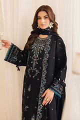 Peridot Cotray 596-B Unstitched 3-Piece Embroidered Slub Linen Suit - Al-Zafar Fabrics