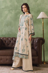 Peridot Cotray 594-A Unstitched 3-Piece Embroidered Cotray Suit - Al-Zafar Fabrics