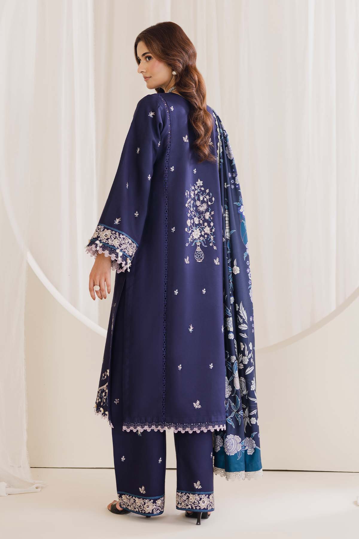 Peridot Cotray 592-A Unstitched 3-Piece Embroidered Cotray Suit - Al-Zafar Fabrics