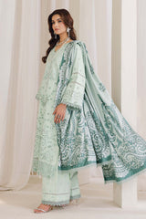 Peridot Cotray 597-B Unstitched 3-Piece Embroidered Slub Linen Suit - Al-Zafar Fabrics