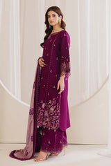 Peridot Cotray 595-B Unstitched 3-Piece Embroidered Slub Linen Suit - Al-Zafar Fabrics