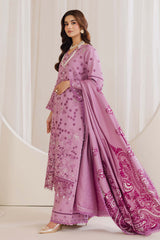 Peridot Cotray 597-A Unstitched 3-Piece Embroidered Slub Linen Suit - Al-Zafar Fabrics
