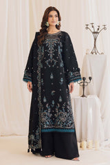 Peridot Cotray 596-B Unstitched 3-Piece Embroidered Slub Linen Suit - Al-Zafar Fabrics