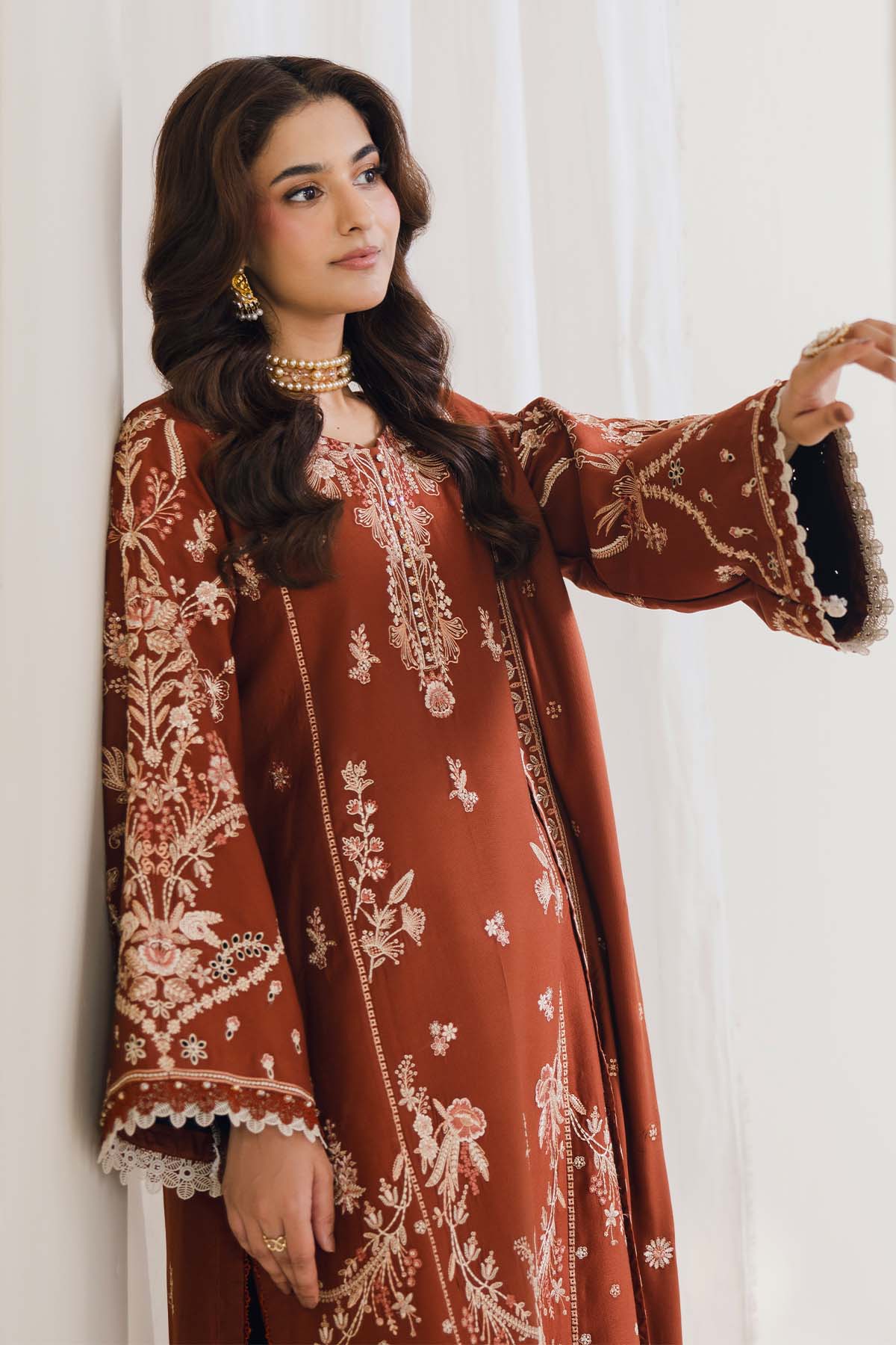 Peridot Cotray 593-A Unstitched 3-Piece Embroidered Cotray Suit - Al-Zafar Fabrics
