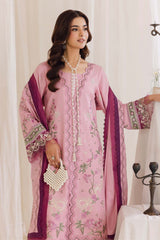 Peridot Cotray 598-B Unstitched 3-Piece Embroidered Slub Linen Suit - Al-Zafar Fabrics