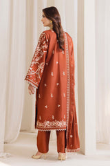 Peridot Cotray 593-A Unstitched 3-Piece Embroidered Cotray Suit - Al-Zafar Fabrics