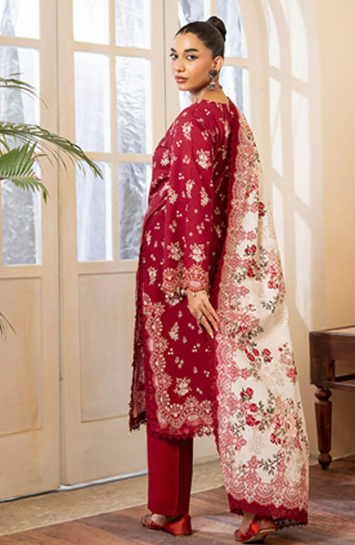 Mausummery Unstitched 3-Piece Digital Printed Khaddar Suit – Carnelian | Winter Collection - Al-Zafar Fabrics