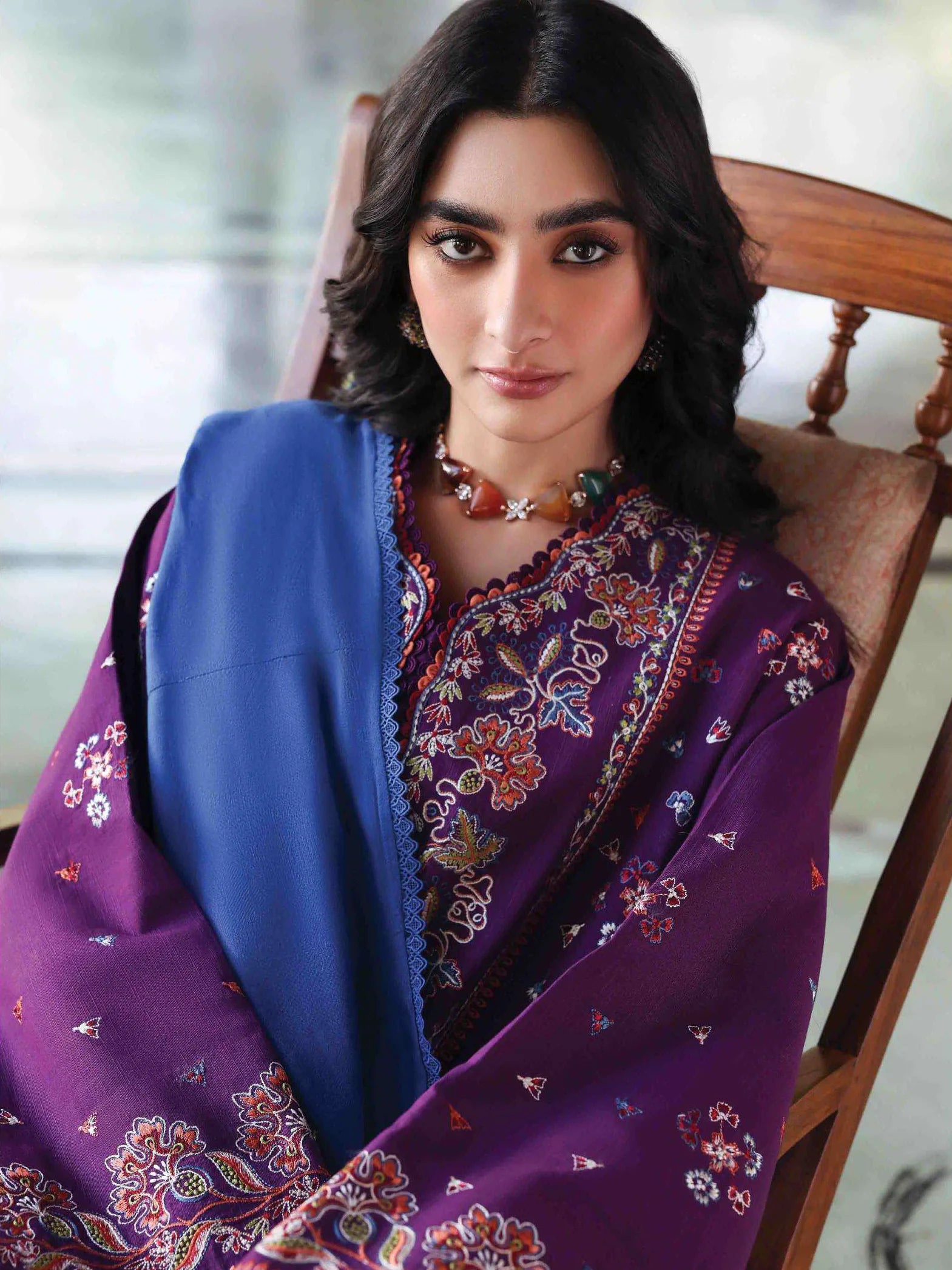 Republic Womenswear Amaris Unstitched Khaddar 3Pc Suit D-03