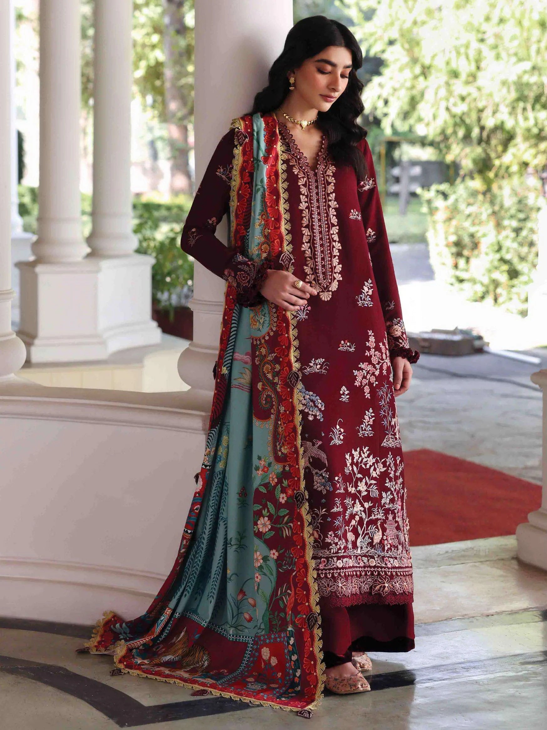 Republic Womenswear Amaris Unstitched Karandi 3Pc Suit D-04