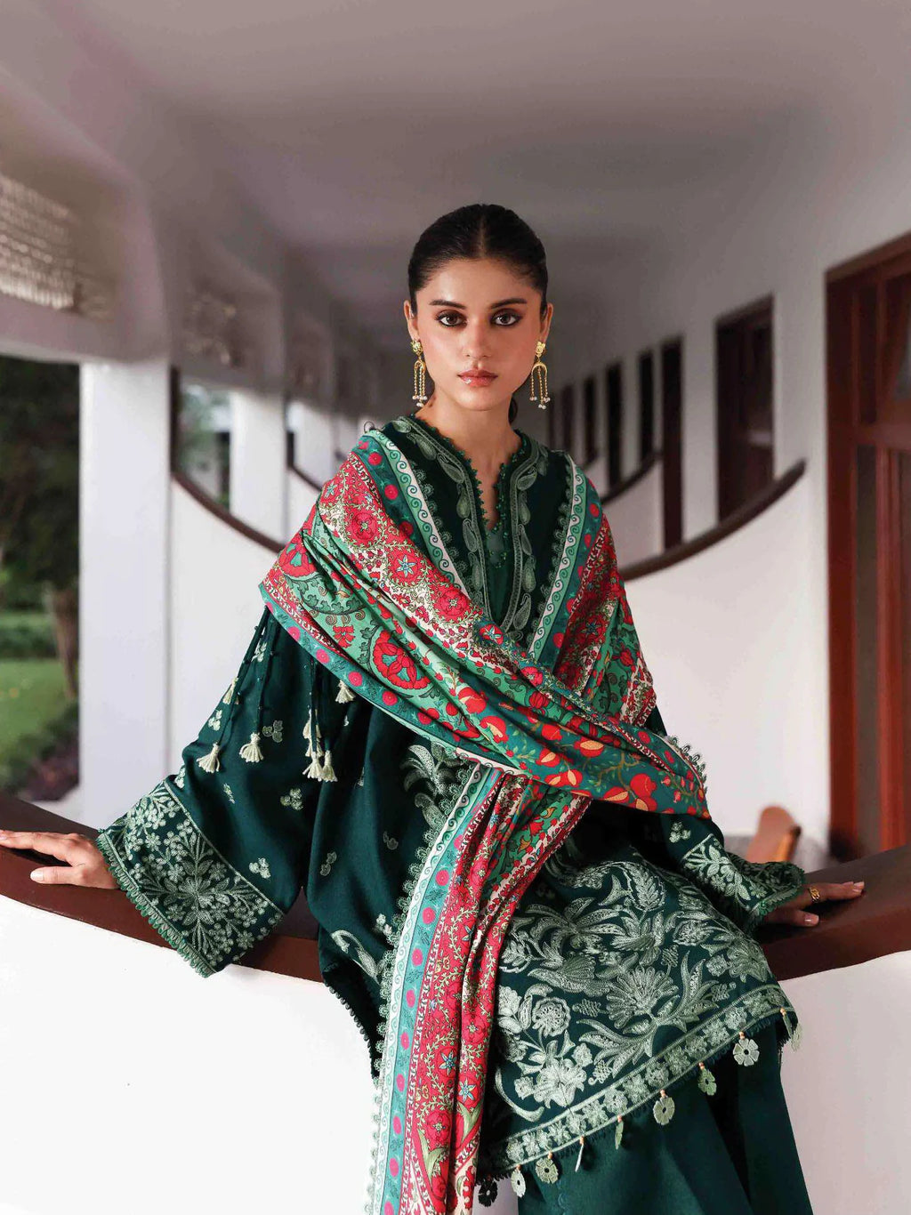 Republic Womenswear Amaris Unstitched Karandi 3Pc Suit D-07 - Al-Zafar Fabrics