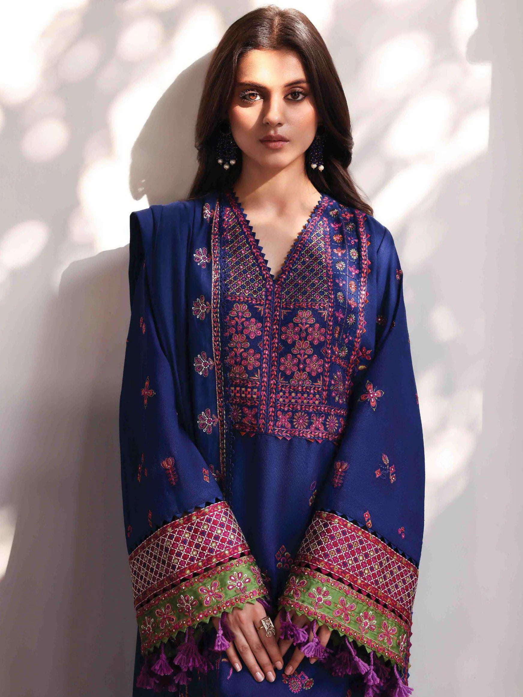 Republic Womenswear Amaris Unstitched Karandi 3Pc Suit D-10