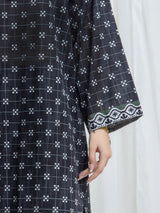Edenrobe Black Printed Khaddar Suit EWU6A3-37174-3P image 3