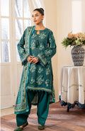 Mausummery Unstitched 3-Piece Digital Printed Khaddar Suit – Emerald | Winter Collection - Al-Zafar Fabrics