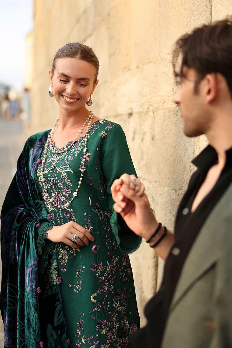 Rang Rasiya Carnation 3Pc Embroidered Karandi Suit D-04 Matcha