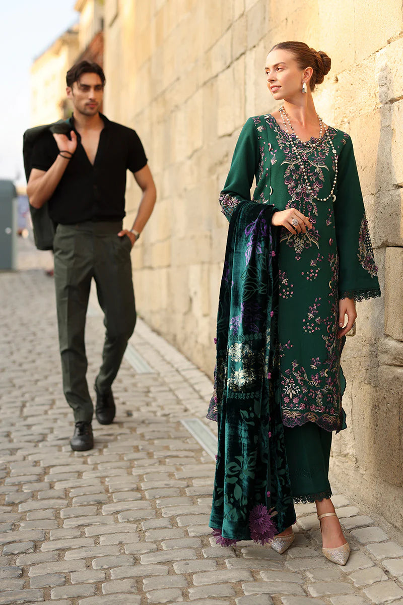 Rang Rasiya Carnation 3Pc Embroidered Karandi Suit D-04 Matcha