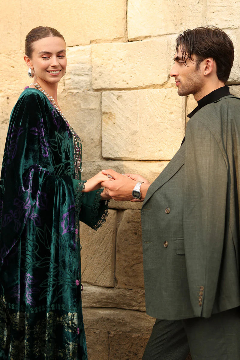 Rang Rasiya Carnation 3Pc Embroidered Karandi Suit D-04 Matcha