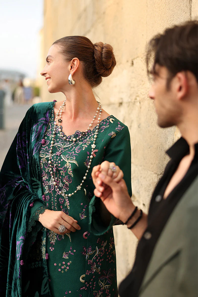 Rang Rasiya Carnation 3Pc Embroidered Karandi Suit D-04 Matcha