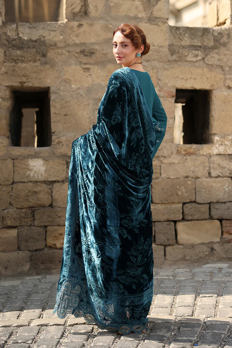 Rang Rasiya Carnation 3Pc Embroidered Karandi Suit D-01 Mint