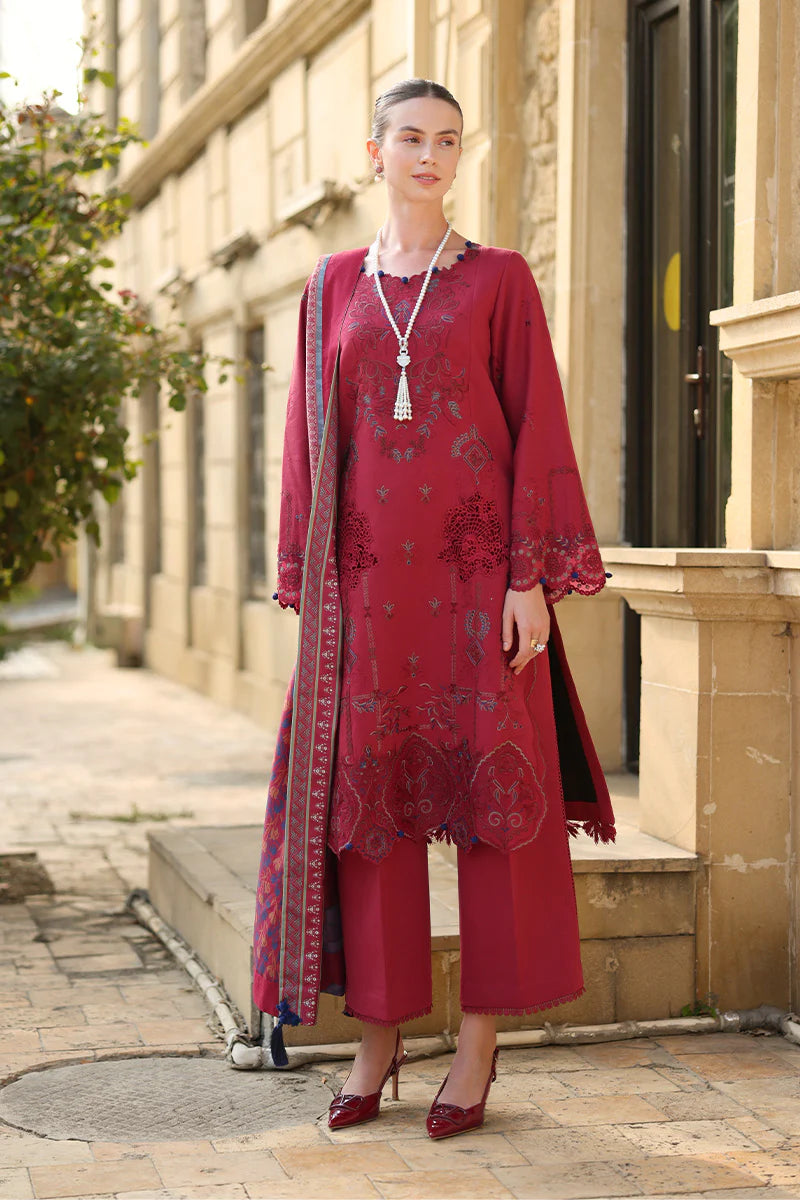 Rang Rasiya Carnation 3Pc Embroidered Karandi Suit D-07 Mocha