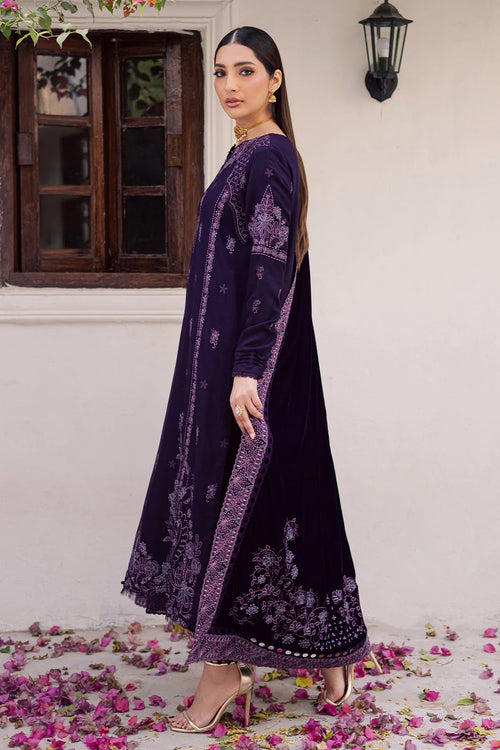 NUREH Exclusive Embroidered Leather Peach Unstitched 3Pc Suit NE-198 - Al-Zafar Fabrics