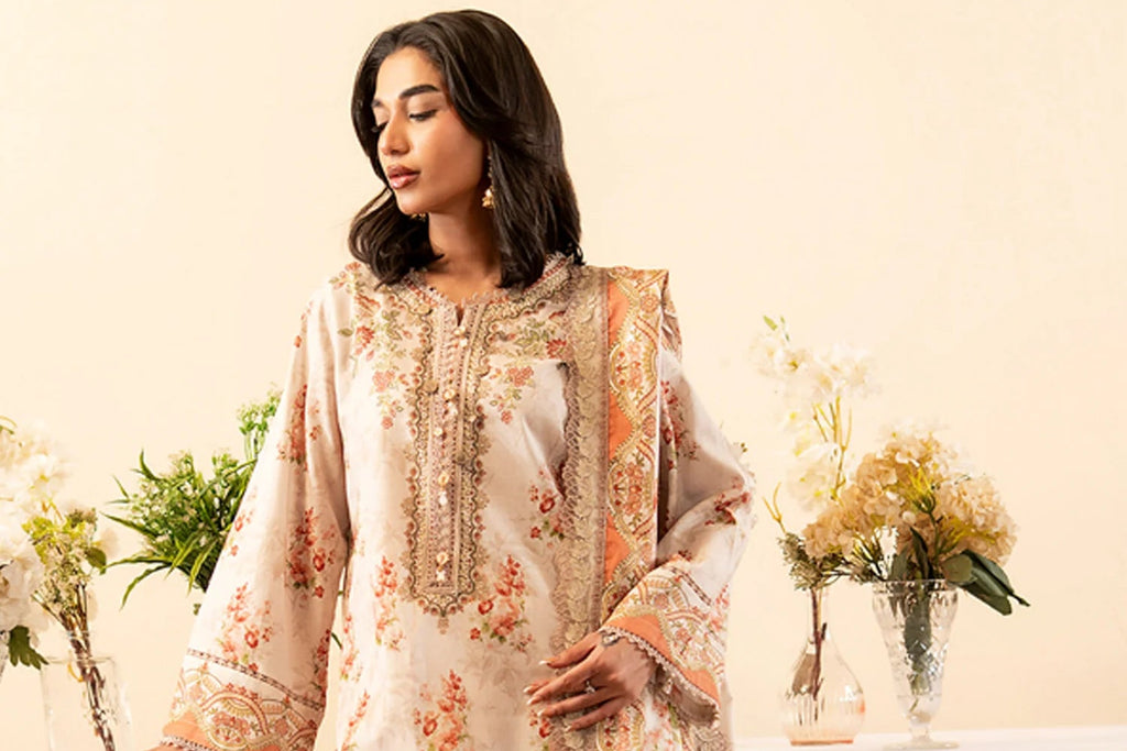 Mausummery Unstitched 3-Piece Digital Printed Khaddar Suit – Opal | Winter Collection - Al-Zafar Fabrics
