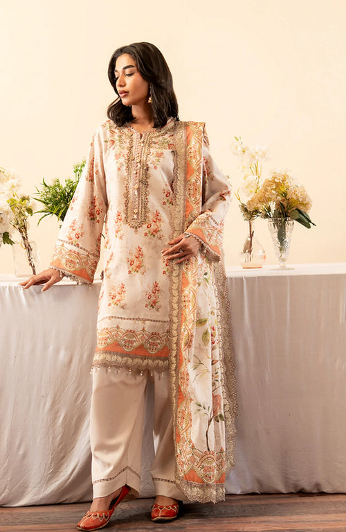 Mausummery Unstitched 3-Piece Digital Printed Khaddar Suit – Opal | Winter Collection - Al-Zafar Fabrics