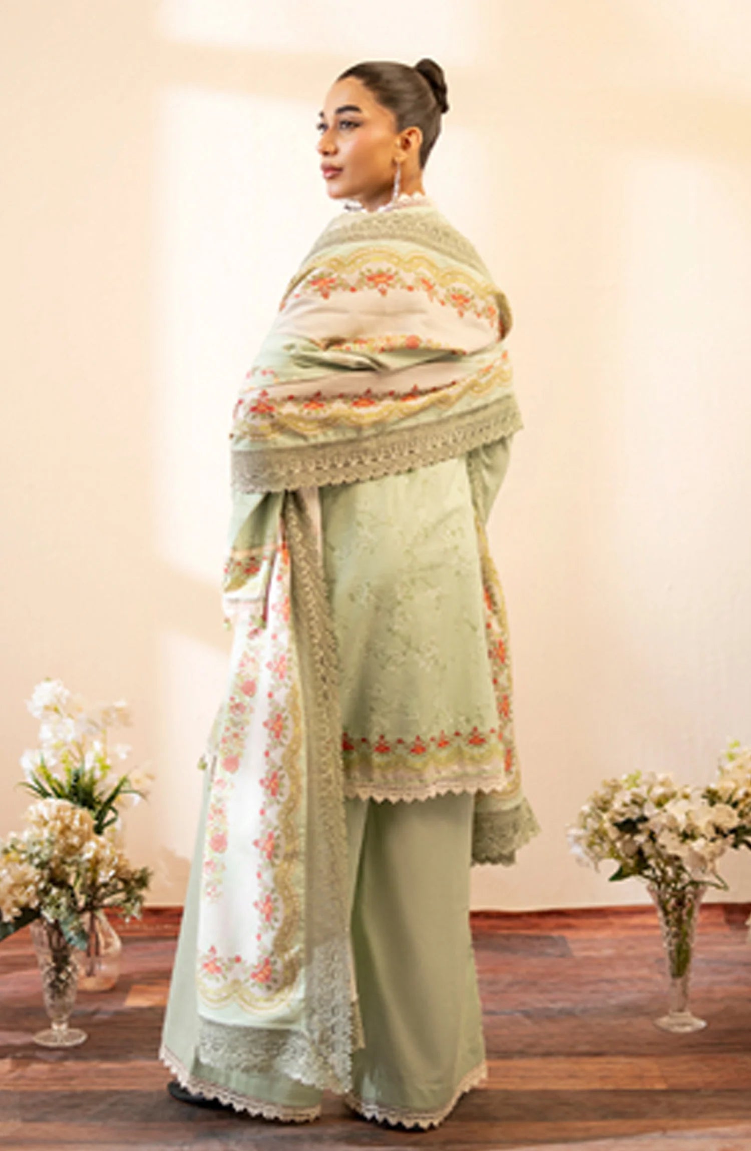 Mausummery Unstitched 3-Piece Digital Printed Khaddar Suit – Peridot | Winter Collection - Al-Zafar Fabrics