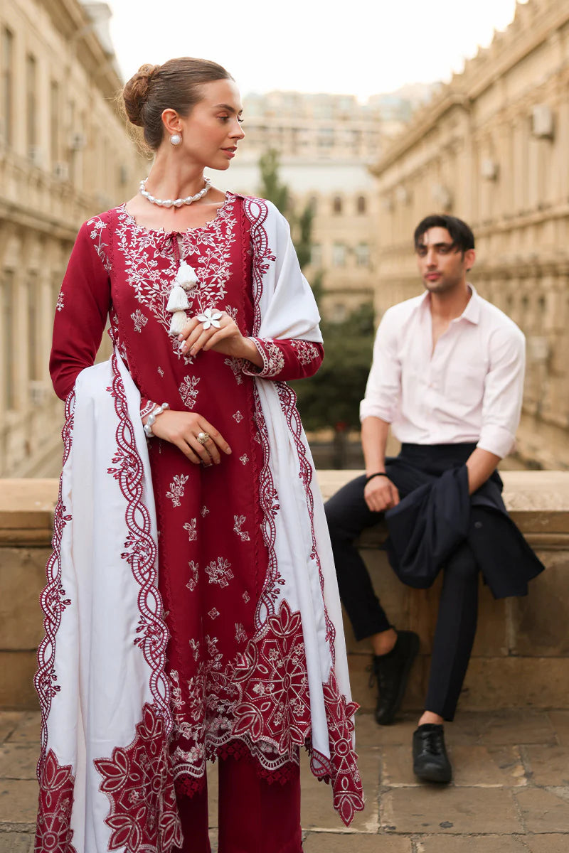 Rang Rasiya Carnation 3Pc Embroidered Karandi Suit D-05 Rose