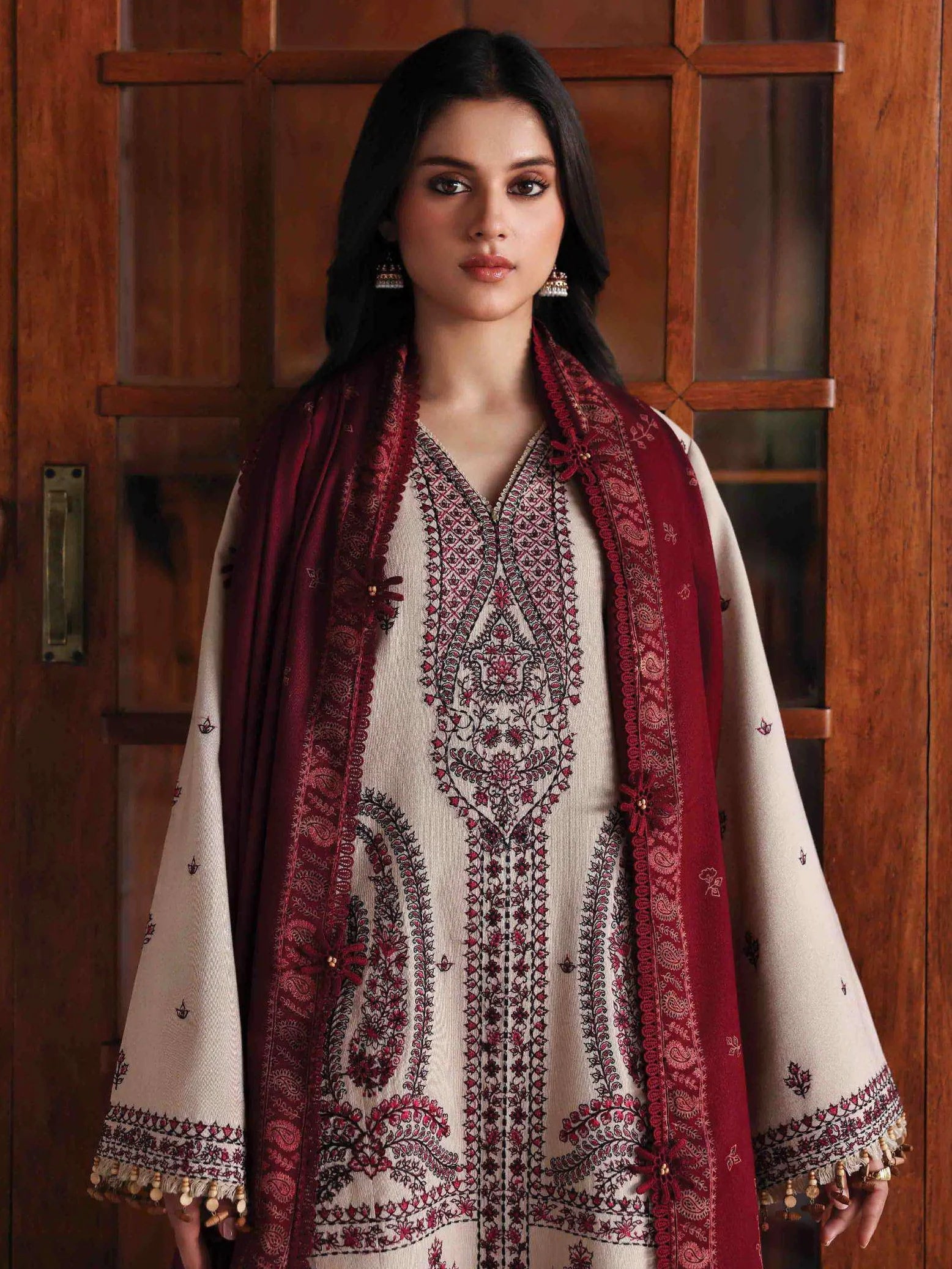 Republic Womenswear Amaris Unstitched Karandi 3Pc Suit D-02 - Al-Zafar Fabrics