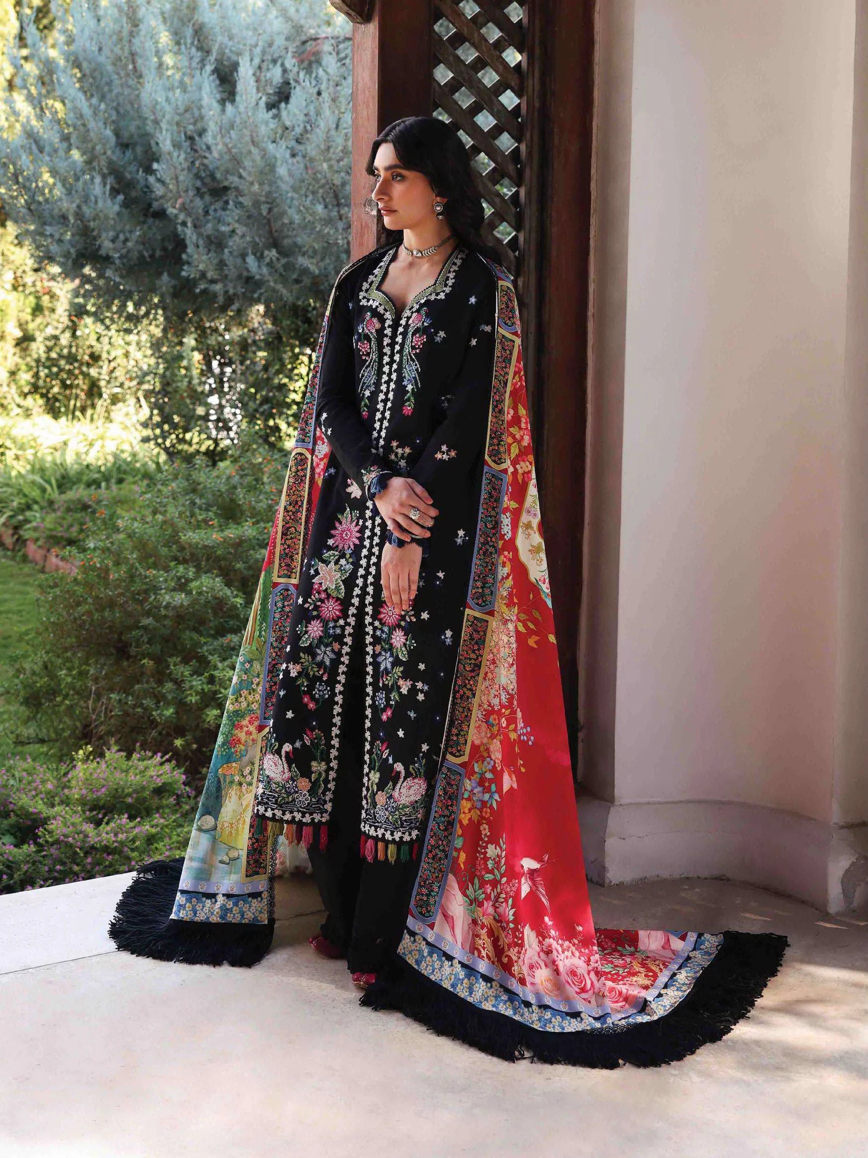 Republic Womenswear Amaris Unstitched Karandi 3Pc Suit D-11