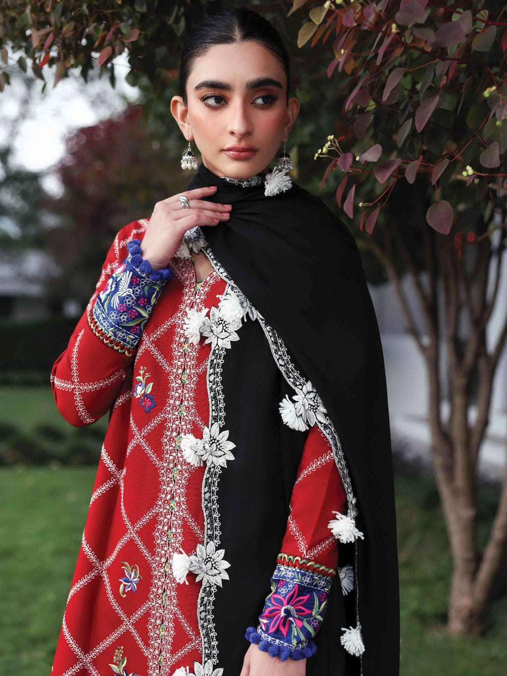 Republic Womenswear Amaris Unstitched Khaddar 3Pc Suit D-15 - Al-Zafar Fabrics