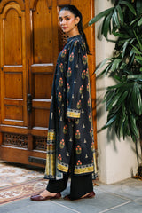 Zellbury black with multicolour floral accents unstitched 3 piece suit WUW24X30204 image 3
