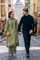 Rang Rasiya Meet Me In Istanbul – Unstitched Linen 3-Piece Suit | WILLOW
